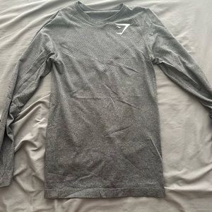 Gymshark Performance Seamless Black Longsleeve - Size Small